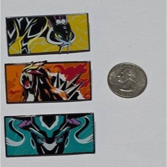 Pokémon Dog Trio Legendary Enamel Pin Set – Entei, Raikou, Suicune Collector Art - Picture 7 of 10